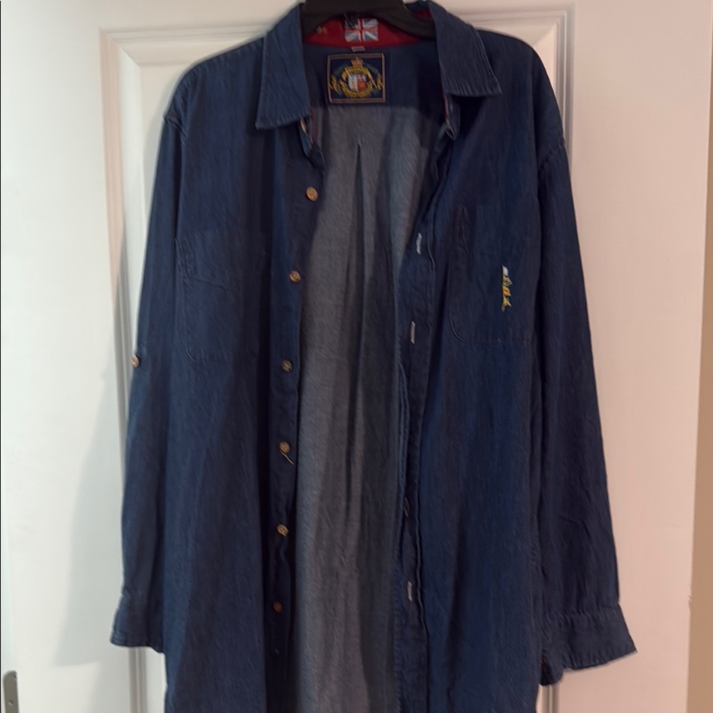Men's Blue Casual Button Down Shirt